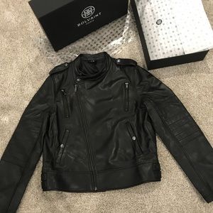 Bolvaint Adelais Black Lambskin Moto Jacket XL
